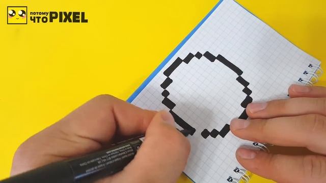 ОЧЕНЬ КРУТОЙ СМАЙЛИК С ЯЗЫЧКОМ рисуем по клеточкам (SMILE)PIXEL ART смотреть онлайн