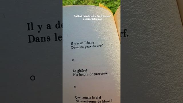 Guillevic "du domaine Euclidiennes" poésie. Gallimard. lu par Renaud Allirand (1)