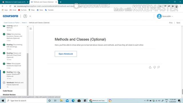 Coursera:How to learn crash course on python! Crash course on python 5th week! 5th week answer