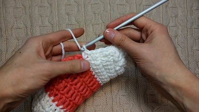 Новогодние носки крючком / Носки на елку / Christmas socks