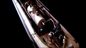 Паровая машина на модели патрульного катера "Skrimsl"