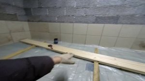 Подготовка к установке обрешотки под вагонку.
