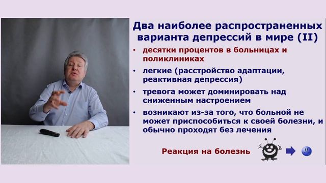Распространенность депрессий в больницах и поликлиниках.