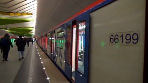 Электропоезд 81-765/766/767 "МОСКВА" №60 на станции метро Лермонтовский Проспект, ТКЛ