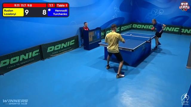 20:30 Ruslan Lazebnyi 2 - 3 Hennadii Yurchenko West 5 WIN CUP 01.01.2023 | TABLE TENNIS WINCUP