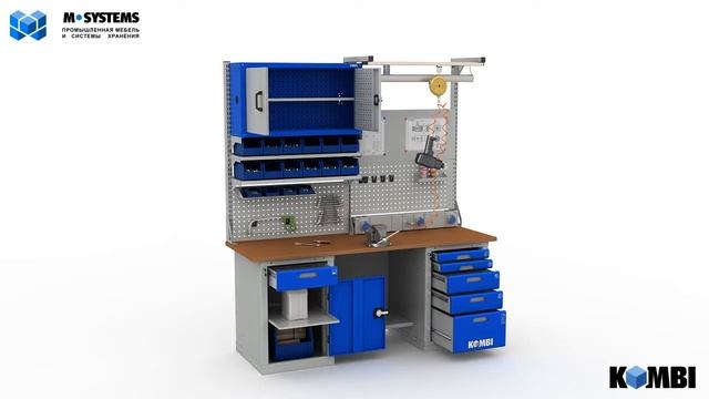 Верстаки слесарные серии KOMBI смотреть онлайн