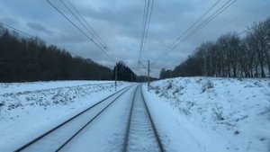 ? Александров - Пушкино из кабины пригородного электропоезда #cabride #train #э.mp4