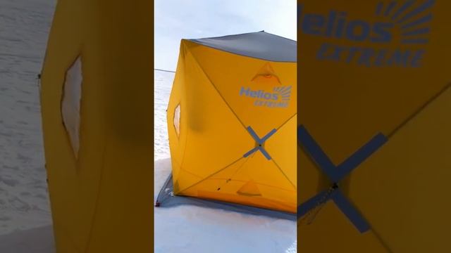 Зимняя рыбалка с палаткой Helios extreme 1,8 x 1,8 смотреть онлайн