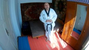 Дольо Чаги - круговой удар ногой сбоку. Техника выполнения.  Онлайн тренировка Taekwondo WT .