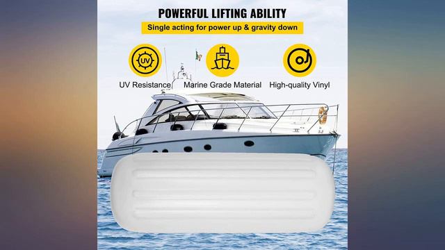 Mophorn 4 Ribbed Boat Fenders 10 x 28 Inch Boat Fenders Bumpers White Center Hole review смотреть онлайн