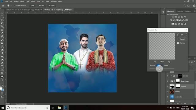 Indian unity photo editing || Photoshop tutorial. смотреть онлайн