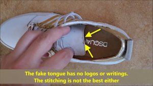 Dsquared2 sneakers real vs fake review. How to spot fake Dsquared kick it 1964 trainers