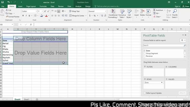 Introduction to MS Excel Pivot Table: Create Pivot Table Using MS Excel