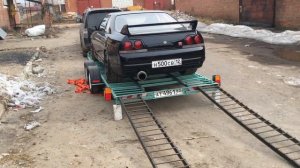 Испытание прицепа лафета