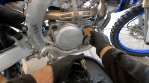 Yamaha WR250F Motorcycle Oil Change