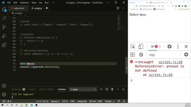 Learn JavaScript From Scratch  - JavaScript Tutorial for Beginners