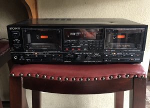 Стереомагнитофон SONY TC-WR950 с двухкассетным магнитофоном-Япония-1986-год