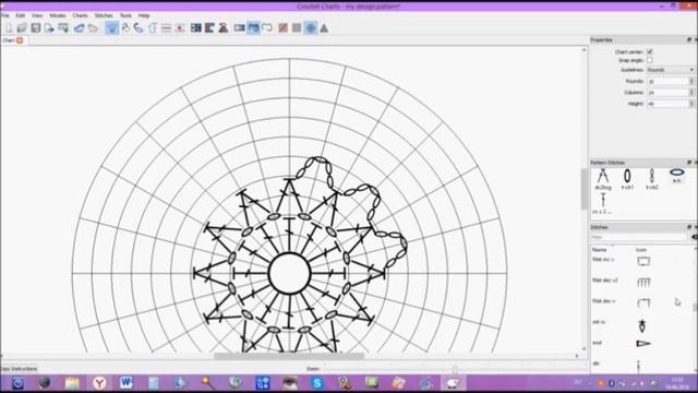 Создание схемы крючком в Crochet Chart