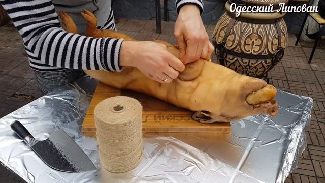 МЯСО ТУШЕНОЕ в ЗЕМЛЕ  ПОРОСЁНОК ЗАПЕЧЕННЫЙ в ЯМЕ # 149