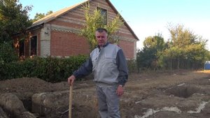 16. Трассировка септика, канализационного трубопровода.  Вечер. Часть 1