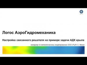 Логос 5.3.22: Настройка связанного решателя на примере задачи АДХ крыла