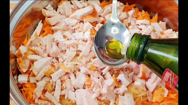 тушеная капуста с копченостями.