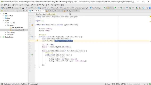 Custom Dialog Box in Android | Dialog With Button and OnClickListener смотреть онлайн