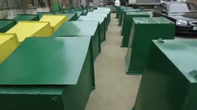 Контейнер металлический для мусора объём 0,75 м3 + крышка цельная