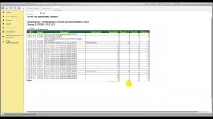 Внешний отчет по движению товара для 1С