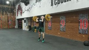 Подъем с пола над головой + присед