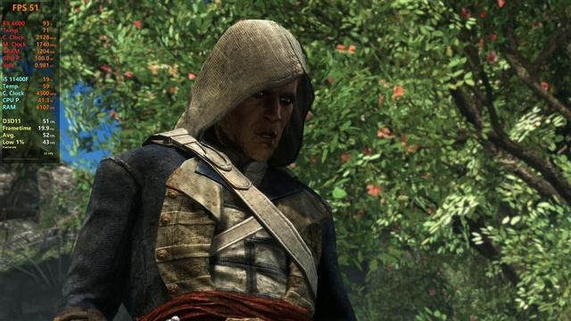 Assassin's Creed IV: Black Flag 4K - RX 6600 + i5 11400F смотреть онлайн