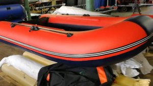 Лодка ПВХ Риф 290 НДНД красно темно синяя