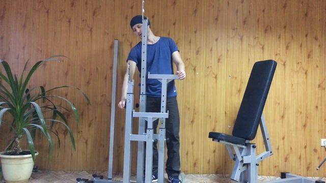 Стойка для штанги универсальная со страховочными упорами