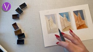 РИСУЕМ ГОРОДСКОЙ ПЕЙЗАЖ поэтапно! Архитектура Акварелью!