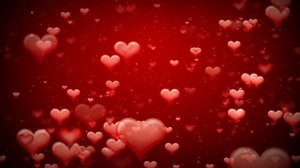 Футаж Сердца летят в экран