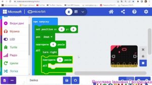 @4 клас Інформатика Практична робота в середовищі Micro:Bit "Змійка" (повний код програми)