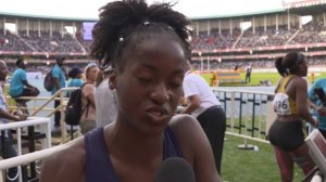 IAAF WU18 Nairobi - 100m Women Silver Cyrena SAMBA MAYELA