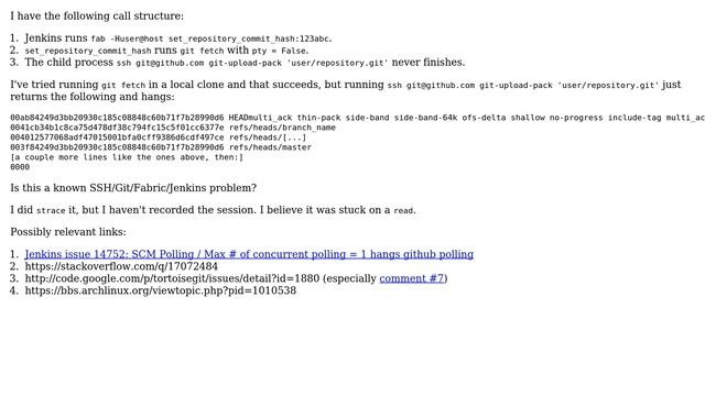 Unix & Linux: git-upload-pack hangs indefinitely смотреть онлайн