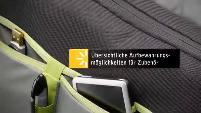 Case Logic PNM217 Notebook-Messenger-Tasche, Nylon, schwarz/grün, 43,9 cm (15-17,3") смотреть онлайн