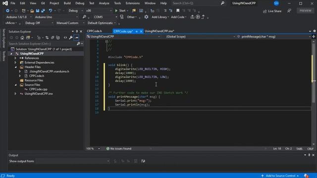 Convert Arduino INO to CPP Walkthrough