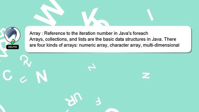 Array : Reference to the iteration number in Java's foreach смотреть онлайн