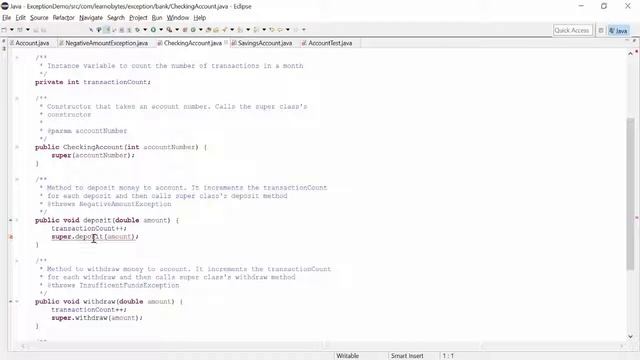 Java Exception Handling Example смотреть онлайн