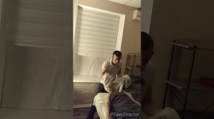 Мануальная техника вытяжении шеи с помощью полотенца