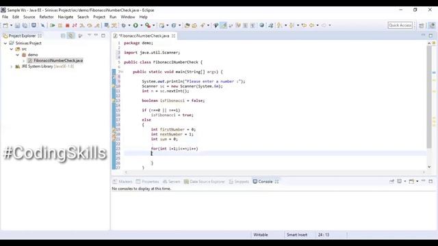 How to check Fibonacci Number in Java | Coding Skills