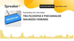 TRA FILOSOFIA E PSICOANALISI MAURIZIO FERRARIS