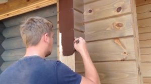 Покраска торцов бруса Teknol JRM