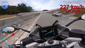 BMW R1250RS (2022) - TOPSPEED on AUTOBAHN - GPS 234 km/h