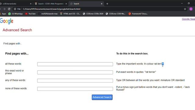Search - CS50's Web Programming with Python and JavaScript смотреть онлайн