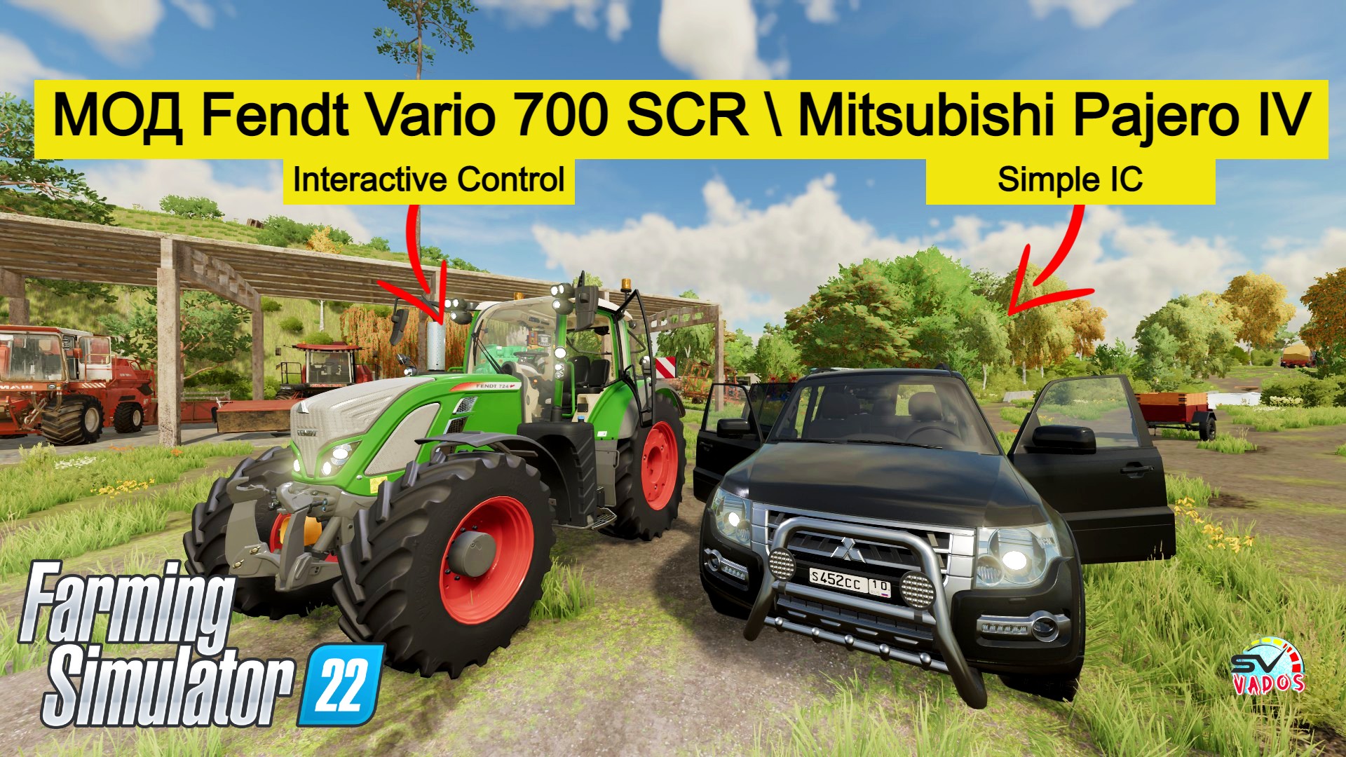 ✅Farming Simulator 22 МОД Fendt Vario 700 SCR \ Mitsubishi Pajero IV