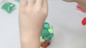 Лепим дерево из легкого пластилина